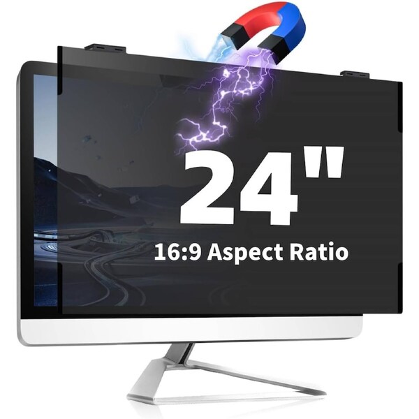 Computer Privacy Screen Filter 24" Monitor Privacy Screen Protector for 16:9 Aspect Ratio Monitor,Eye Protection Anti Glare Blue Light Screen Protecto