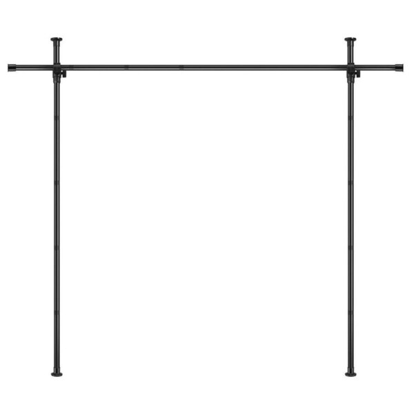 Room Divider Curtain Rod Separator No Drill Adjustable Tension Wall Space Partition Separation Freestanding Floor to Ceiling Stand Home Office Black