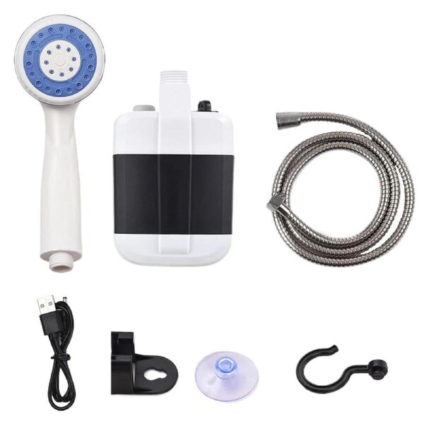 Portable Camping Shower USB Rechargeable Mobile Outdoor Water Pump System