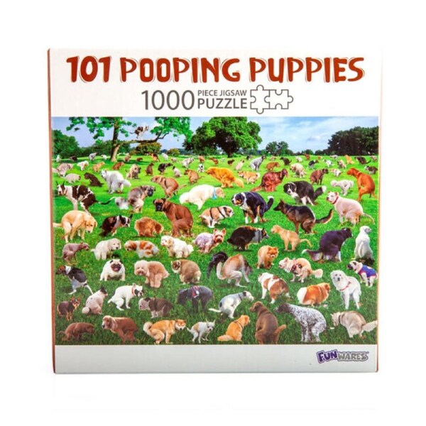 1000pc Jigsaw Puzzle Pooping Puppies Humourous Animals Multi-Colour 68x48cm
