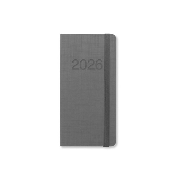 2026 Diary Letts of London Memo Slim Week to View Concrete 082493