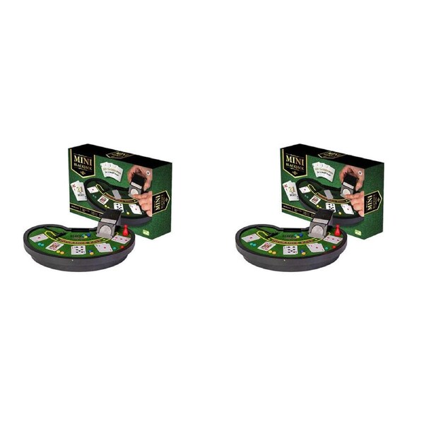 2PK Mini Table Game Blackjack Party Set Portable Card Deck
