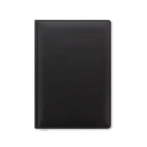 2026 Diary Letts of London Verona A5 Day to Page w/ Appointments & Planner Black 080450