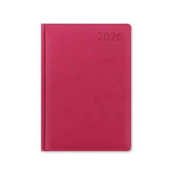 2026 Diary Letts of London Verona A5 Day to Page w/ Appointments & Planner Pink 080451