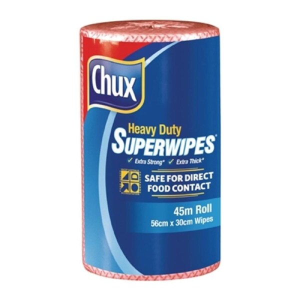 Chux Superwipes Heavy Duty Red 560x300mm - 45m Roll