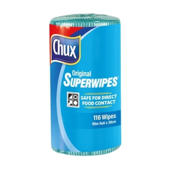 Chux Superwipes Perforated Roll Green - 65m x 30cm