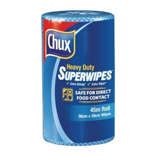 Chux Superwipes Heavy Duty Blue 560x300mm - 45m Roll