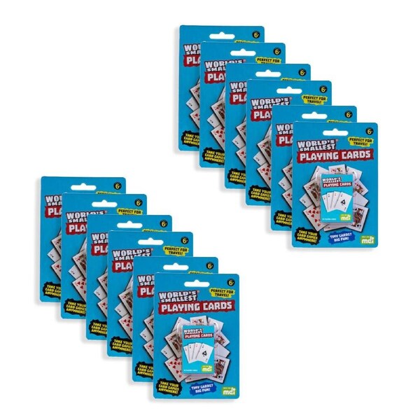 12PK Worlds Smallest Playing Cards Mini Deck Party Game Set Portable Card