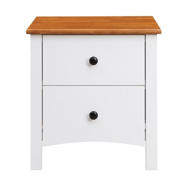 Harbourview Bedside Table Brown White