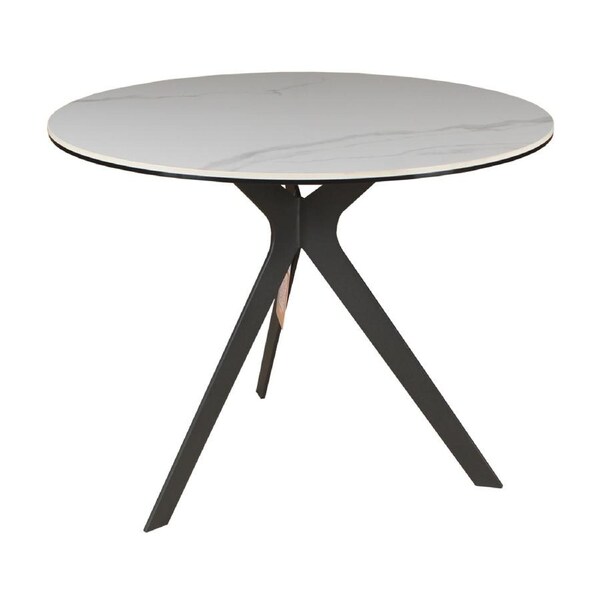 Neo 60cm Side Table Ceramic Tempered Glass Top White