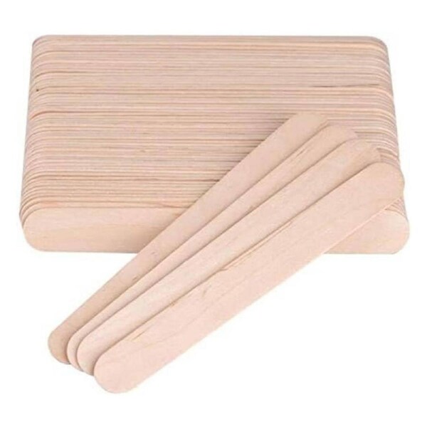 Ellie & Ruby 100x Wooden Tongue Depressors Waxing Spatula Applicator Sticks 6"