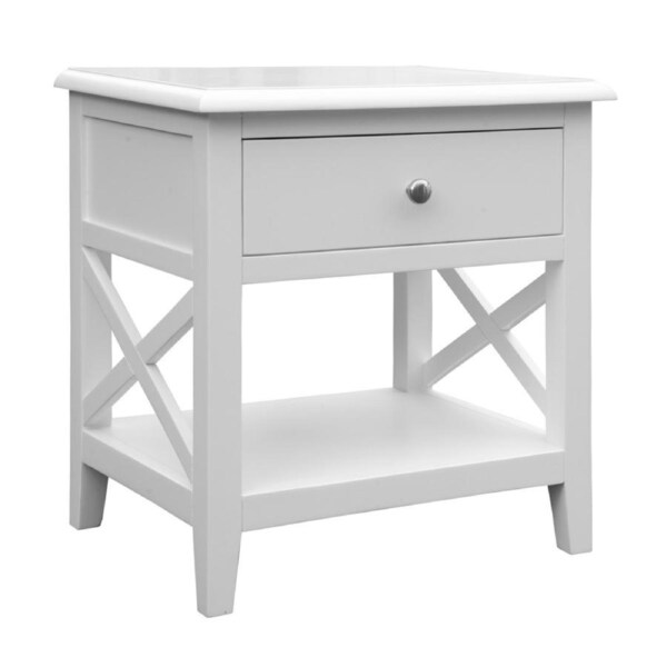 Maison Hampton Bedside Table White