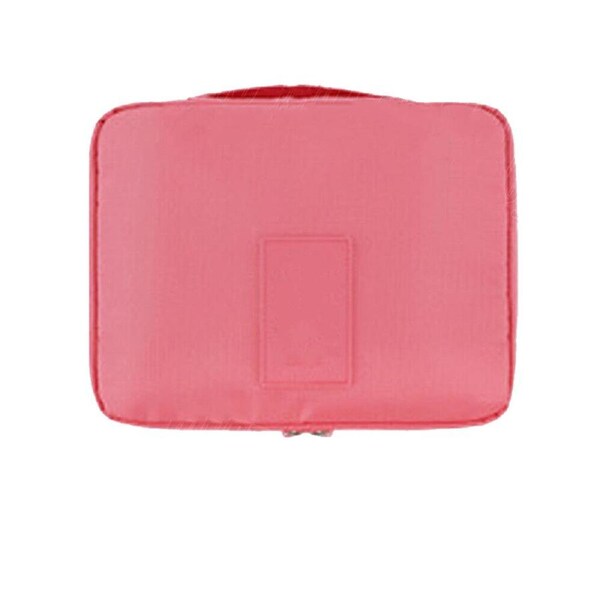 Hanging Travel Cosmetic Storage Make Up Bag Folding Toiletry Wash Organizer Pouch Peach Pink