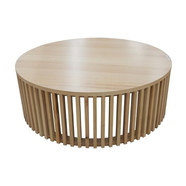 Catalina 135cm Round Coffee Table Natural Oak