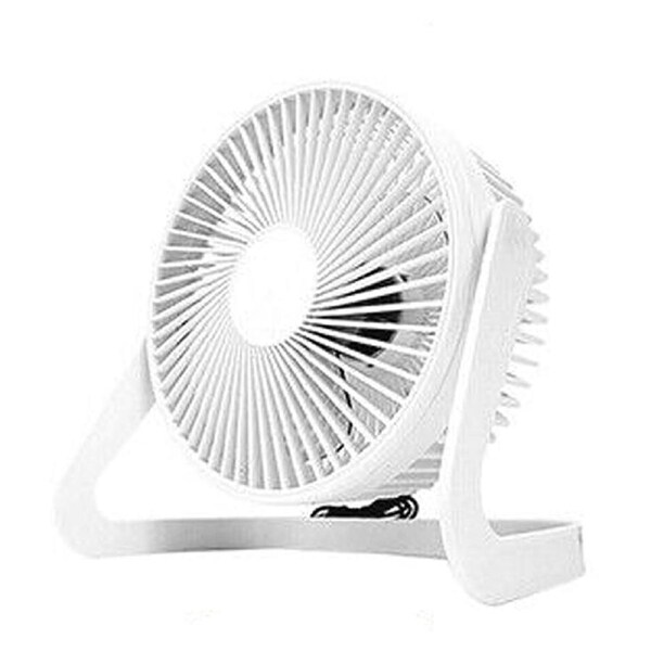 USB Powered Desk Fan Small Quiet Personal Cooler Portable Table Mini Fan - White 6 Inch