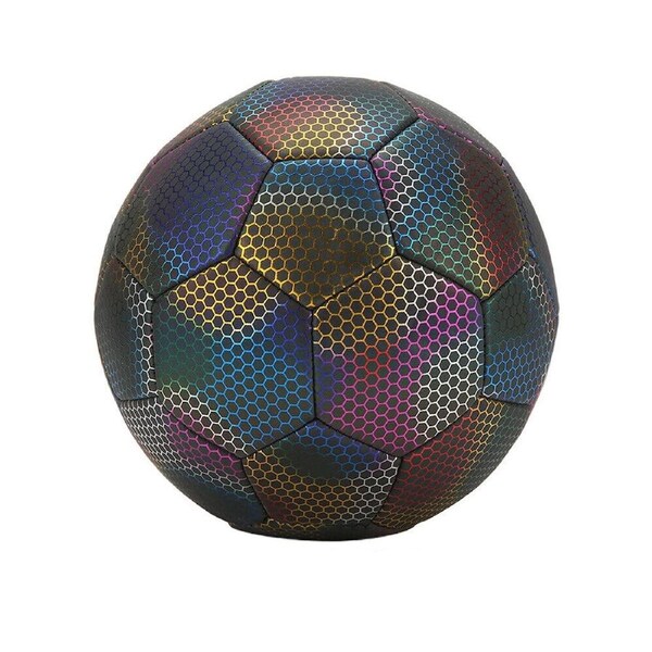 Reflective Soccer Ball Size 4 5 Football Outdoor Sport Training Night Glowing No. 5