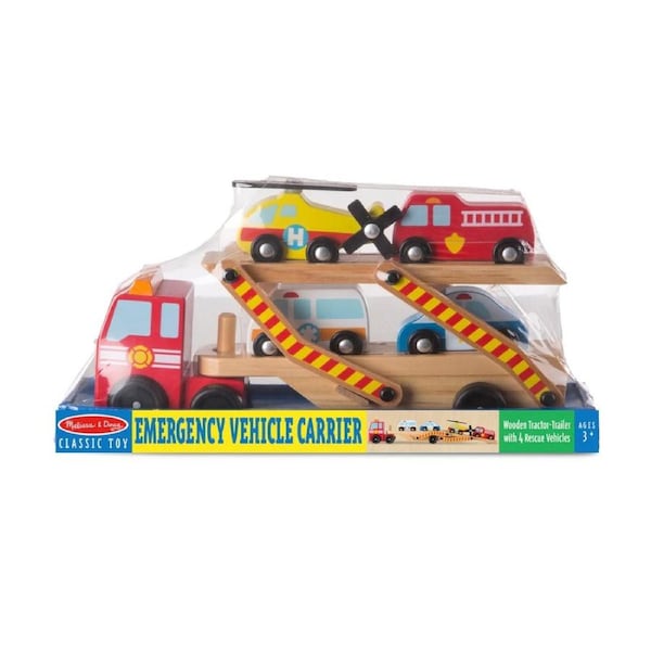 Melissa and Doug Emergency Vehicle Carrier Playset