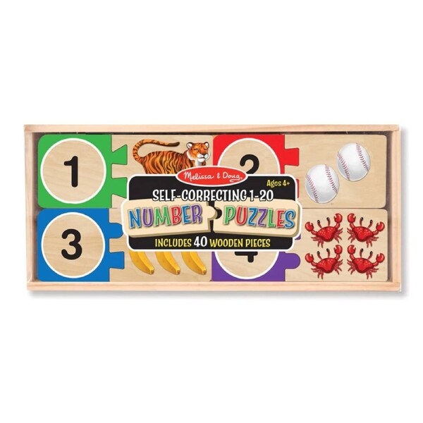 Melissa and Doug Self-Correcting Wooden Number Puzzles