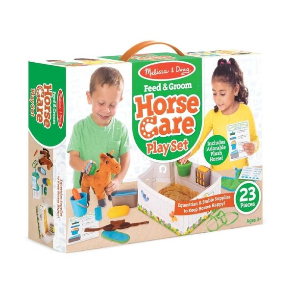 Melissa and Doug Feed and Groom Horse Care Playset
