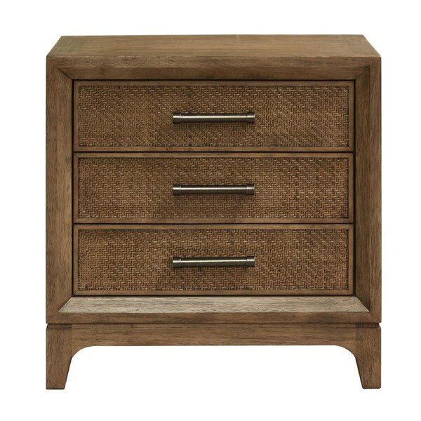 Cypress Bedside Table 3 Drawer Natural
