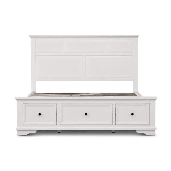Venice King Size Bed Frame 3 Drawer Storage White