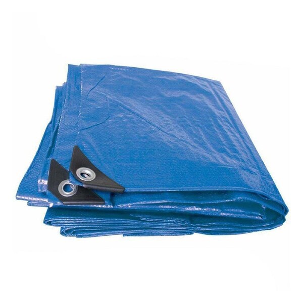 Heavy Duty Tarpaulin Waterproof Cover Shelter Camping Car Weatherproof Blue Tarp 3.05m x 3.66m
