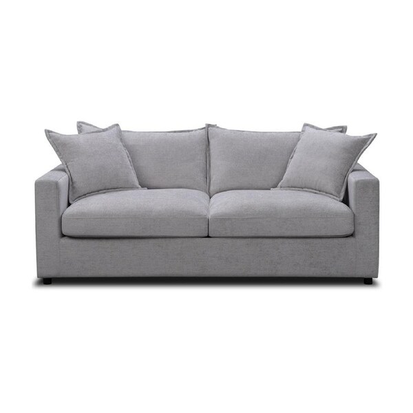 Kensington 2 Seater Fabric Sofa Pullout Bed Silver Grey