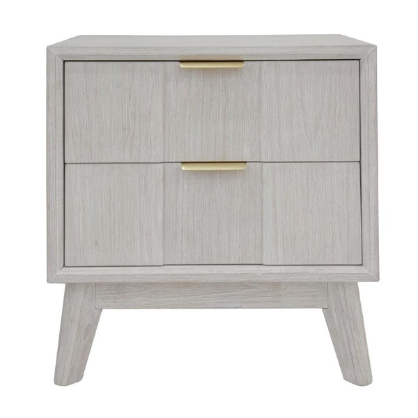 The Croft Bedside Table White Washed