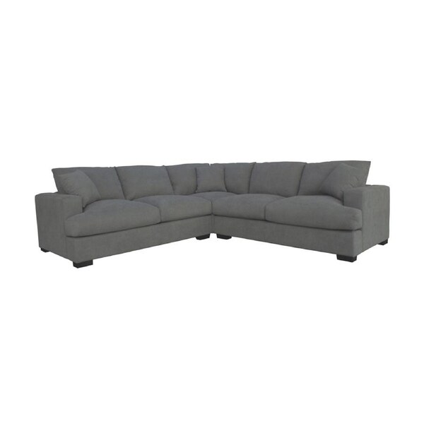 Hecate 4 Seater Corner Modular Fabric Sofa Lounge Light Grey