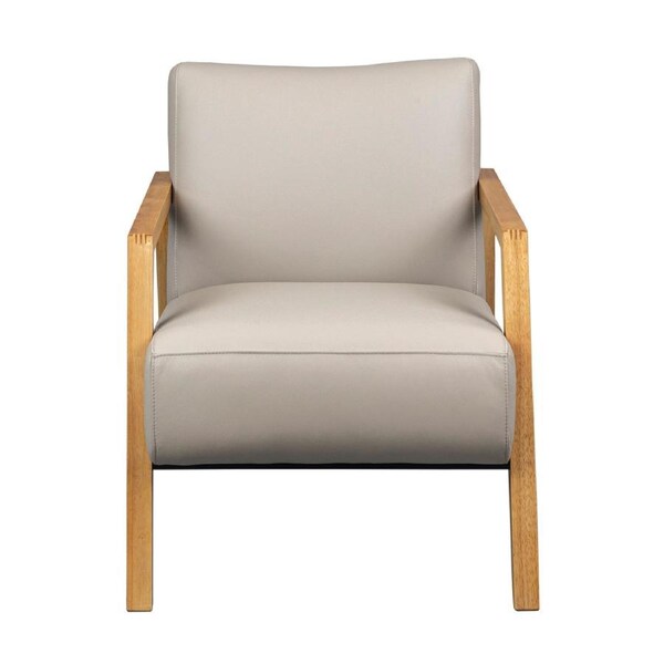 Milano Leather Armchair Wheat Grey