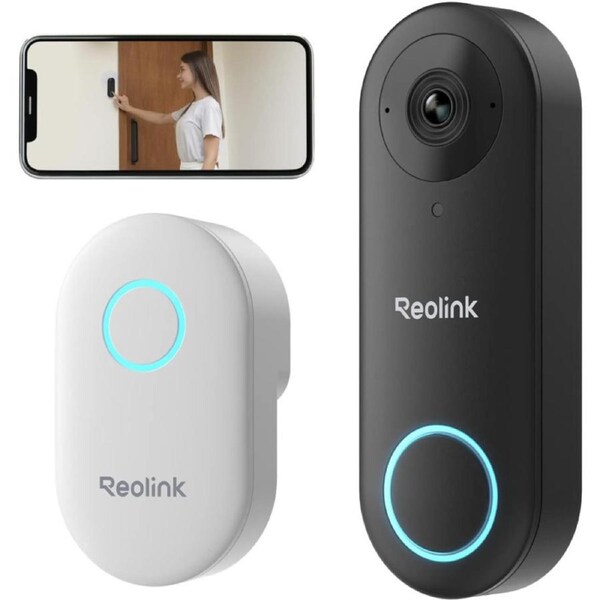 Reolink 2K+ Wired Video Doorbell Camera 2.4/5 GHz Wi-Fi, Person/Vehicle Detection, 2-Way Talk