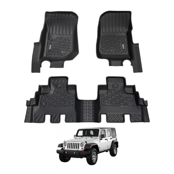 5D Car Floor Mats for Jeep Wrangler JK Series 4Door 2012-2018
