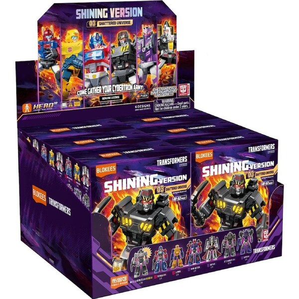 Blokees Transformers Shining Version 03 Shattered Universe Blind Box Full Case Set of 6