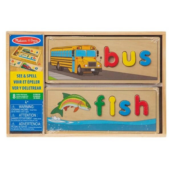 Melissa and Doug See and Spell Wooden Learning Toy