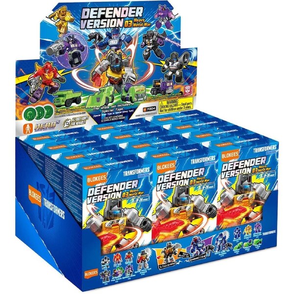 Blokees Transformers Galaxy Version Defender 03 Heavy Metal War Model Kit Blind Box Full Case Set of 12