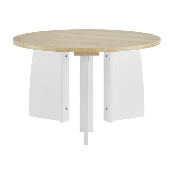 Terra Coffee Table Round Oak and White