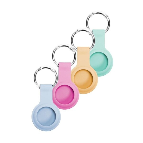 Laser AirTag Keyring Silicone 4 Pack for Travel Keys and Bags