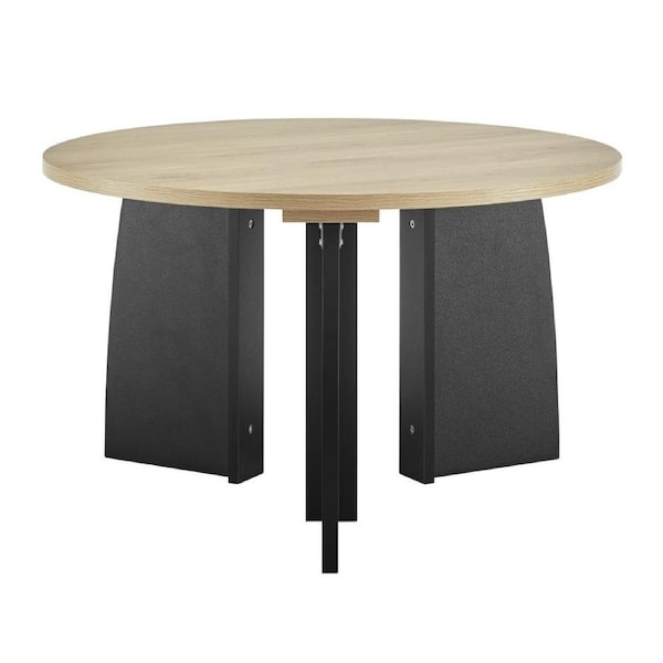 Terra Coffee Table Round Oak and Black