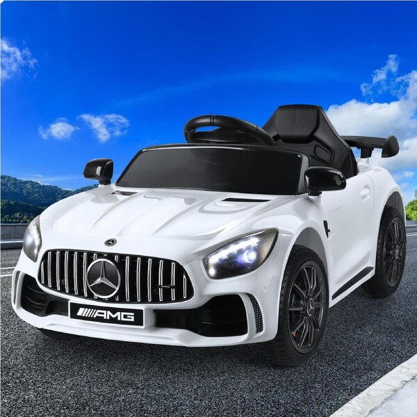 ALFORDSON Kids Ride On Car Mercedes-Benz AMG GT R Licensed Electric Motor White