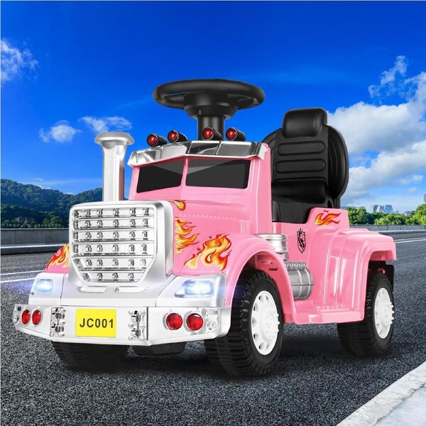 ALFORDSON Kids Ride On Car Electric Toy Truck Charm 25W Motor With LED Lights Pink