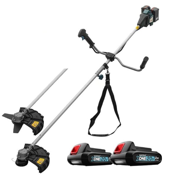 40v (20Vx2) Brushless Brush Cutter & Line Trimmer Whipper Snipper Kit
