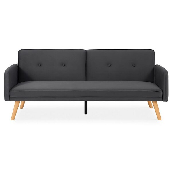 Foret Velvet 3 Seater Sofa Bed Click Clack Lounge Couch Convertible Futon Grey