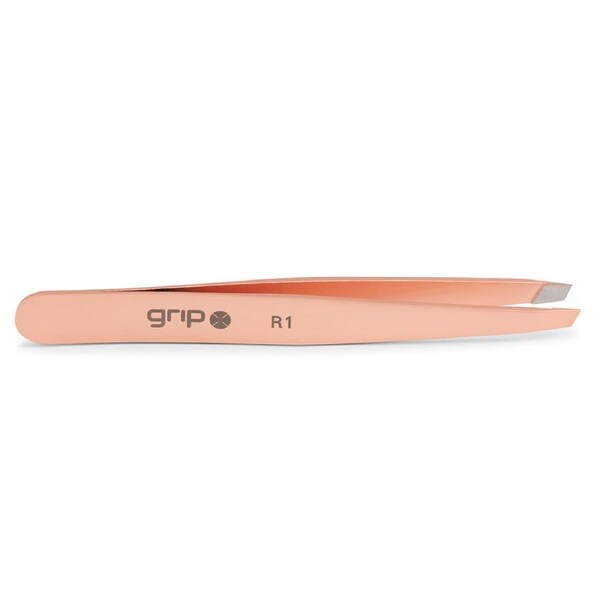 Grip Tweezer Slanted Tip Rose Gold R1