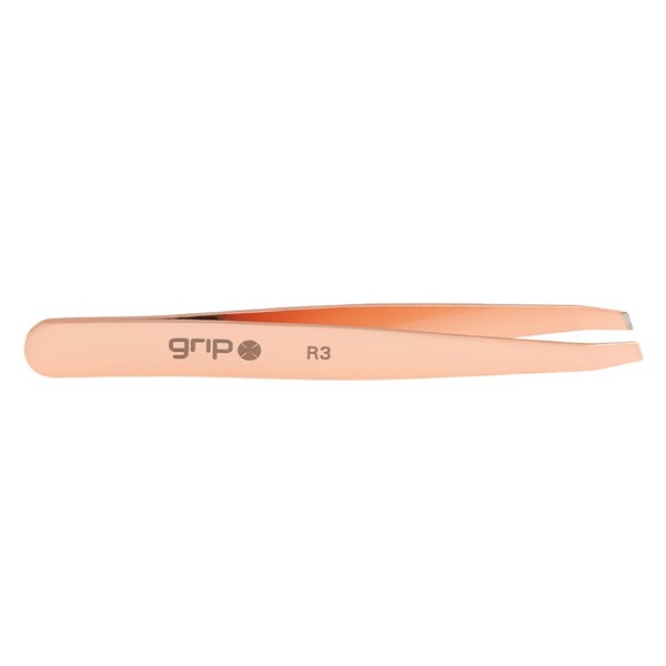 Grip Tweezer Claw Slanted Tip Rose Gold R3