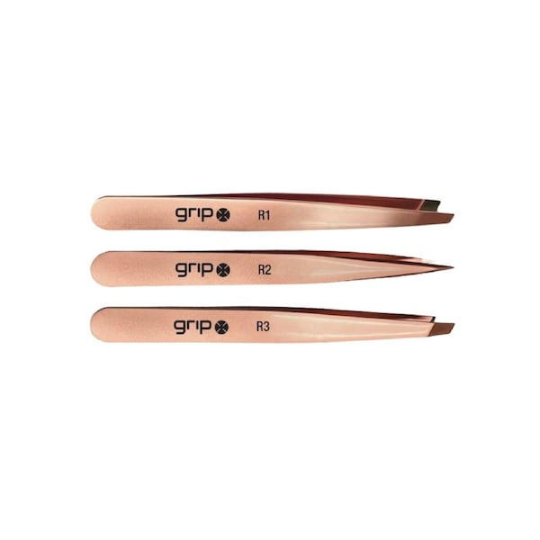 Grip Tweezer Trio - Rose Gold