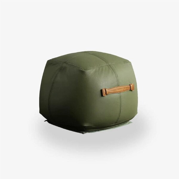 AMY OTTOMAN GREEN PU LEATHER HOME IDEA