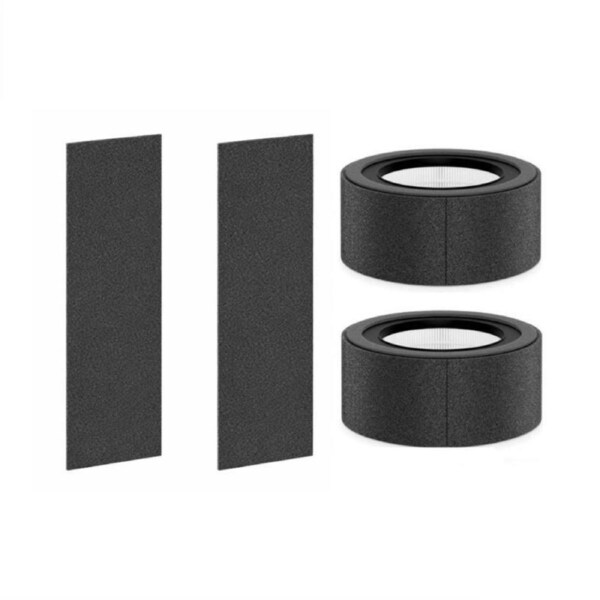 iDeer Life 2pack 2in1 Replacement Drum HEPA Filter Compatible with Trusens Z1000 Small + 4 Extra Activated Carbon Pre-Filters