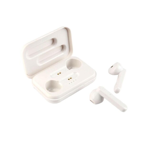 TWS Wireless Earphones Stereo Bluetooth 5.3 Connectivity Auto-Pairing White