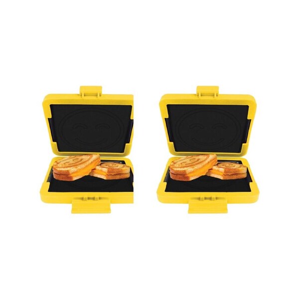 2PK Laser Microwave Toastie Maker Flamingo Non-Stick Dishwasher Safe Yellow