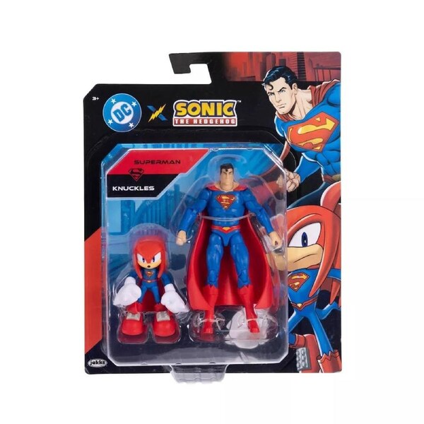 Sonic the Hedgehog X DC Superman and Knuckles as Superman 5 inch Action Figure 2 Pack